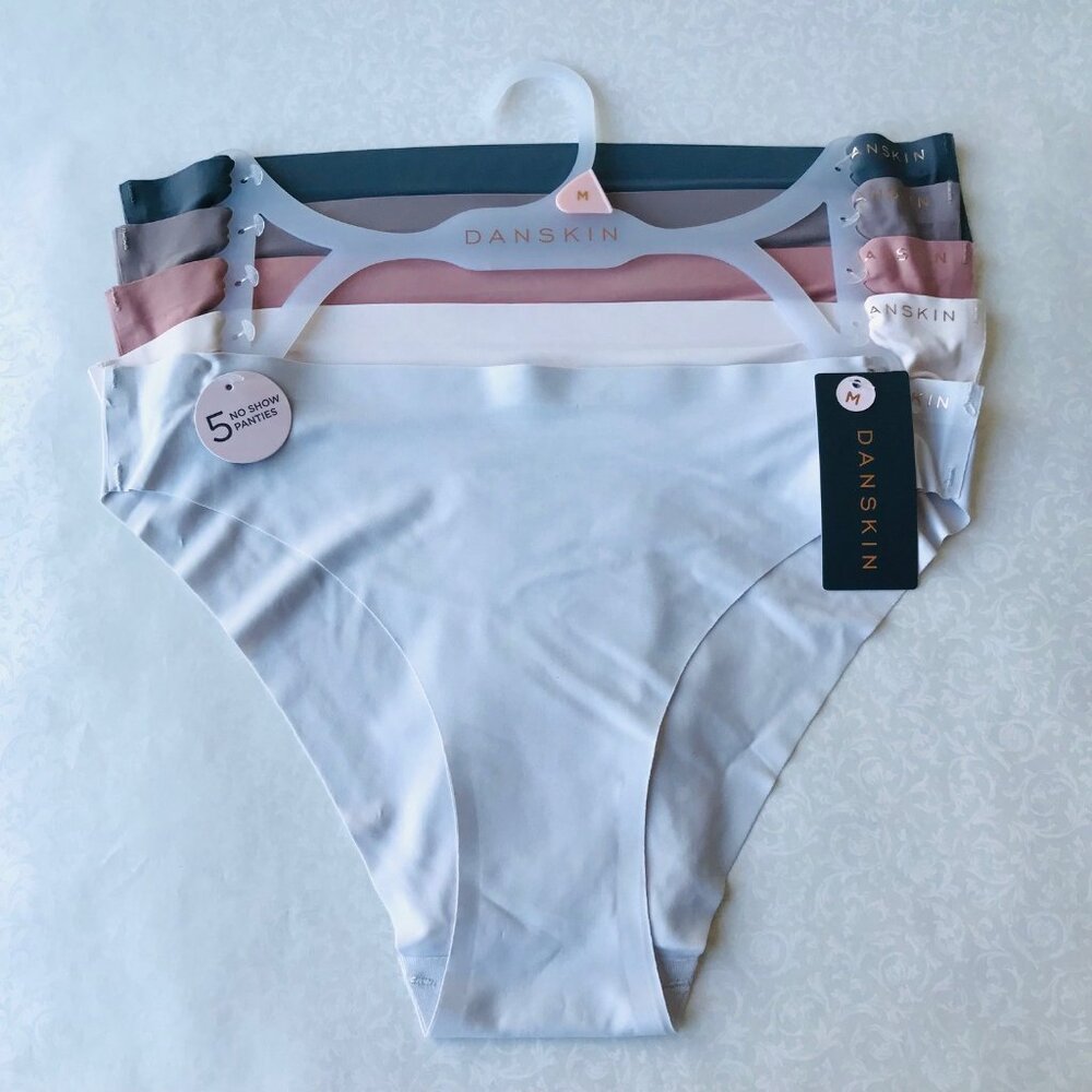 Danskin Intimates  No Show Panties  5 set  Size : M